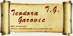 Teodora Garović vizit kartica